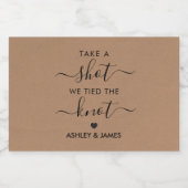 Neem een Shot We Zijn Getrouwd Trouw Favor Likeurfles Etiket (Enkel label)