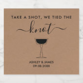 Neem een Shot We Zijn Getrouwd Trouwcocktail Likeurfles Etiket (Enkel label)