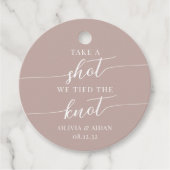 Neem een Shot, We Zijn Getrouwd Trouwfeest Bedankjes Labels (Voorkant)
