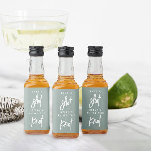 Neem een Shot, Ze Krijgt de Knoop Door de Bachelor Likeurfles Etiket