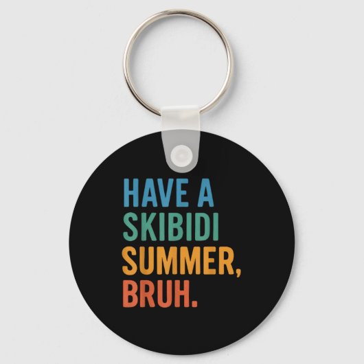 Neem een Skibidi zomerborstel Sleutelhanger (Voorkant)