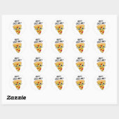 Neem een slice day grappige pizza woordspeling ronde sticker (Vel)