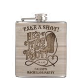 Neem een Slok Bruiloft Cowboy Bachelorfeest Heupfles (Voorkant)