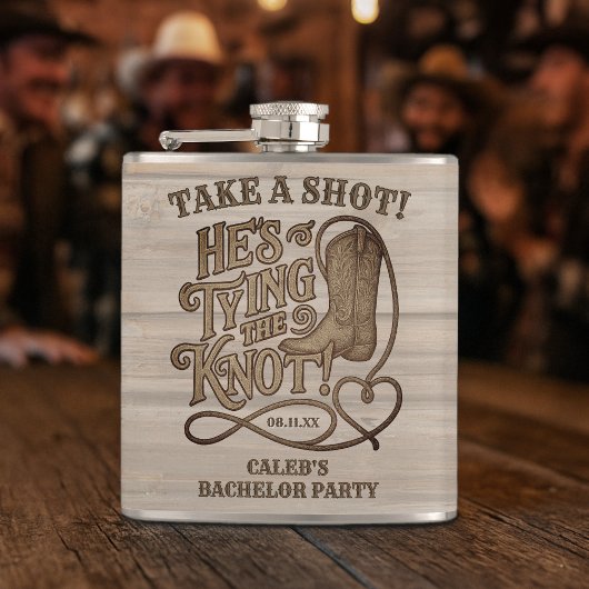 Neem een Slok Bruiloft Cowboy Bachelorfeest Heupfles