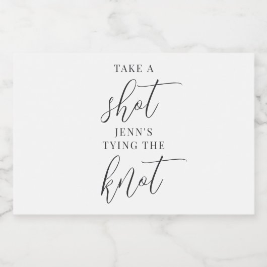 Neem een Slok, Zij Krijgt een Ring Bruidsfeest Likeurfles Etiket (Enkel label)