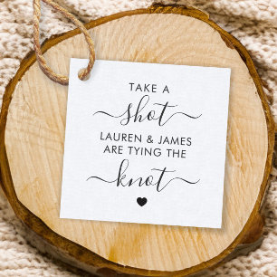 Neem een slokje dat ze de Knot Wedding aan het bin Bedankjes Labels