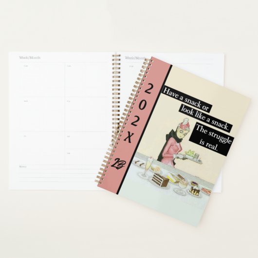 Neem een snack of kijk als een snack -  roze planner (Display)