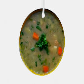 Neem een souper kerst | Grappig eten Pun Metalen Ornament (Voorkant Rechts)