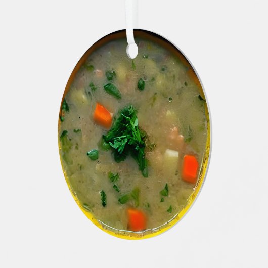 Neem een souper kerst | Grappig eten Pun Metalen Ornament (Voorkant links)