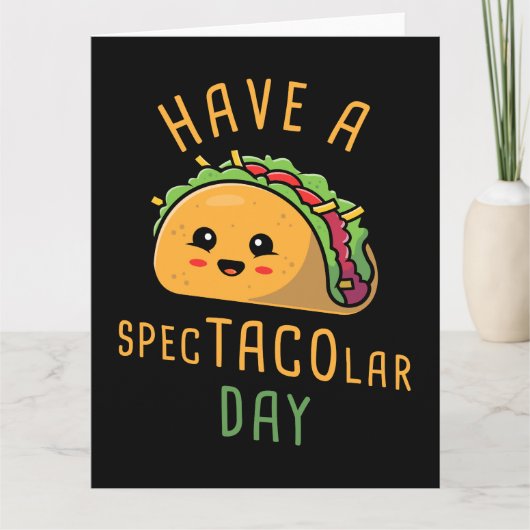 Neem een Spec-TACO-lar Day - Schattig Mexicaans et Bedankkaart (Voorkant)