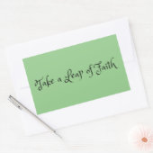 "Neem een sprong van het geloof" zinsnede Rechthoekige Sticker (Envelop)