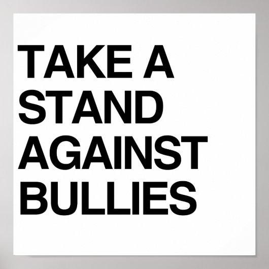 NEEM EEN STAND TEGEN BULLIES POSTER (Voorkant)