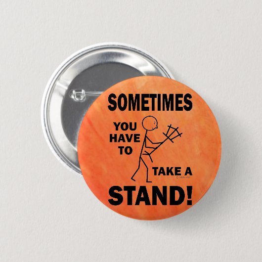 Neem een standaard ronde button 5,7 cm (Voorkant /achterkant)