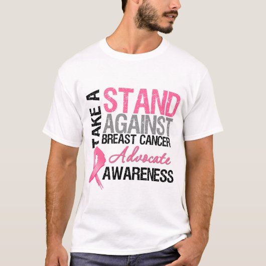 Neem een standaard tegen borstkanker t-shirt (Voorkant)
