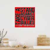 Neem een standaard tegen Cyber Bullies Poster (Keuken)