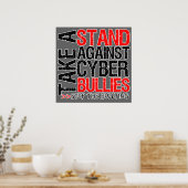 Neem een standaard tegen Cyber Bullies Poster (Keuken)