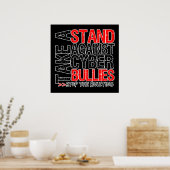 Neem een standaard tegen Cyber Bullies Poster (Keuken)
