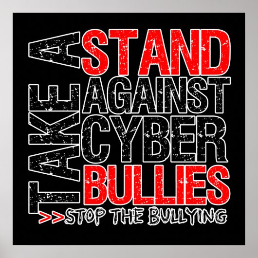 Neem een standaard tegen Cyber Bullies Poster (Voorkant)