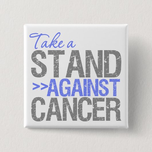 Neem een standaard tegen kanker - oesofageale kank vierkante button 5,1 cm (Voorkant)