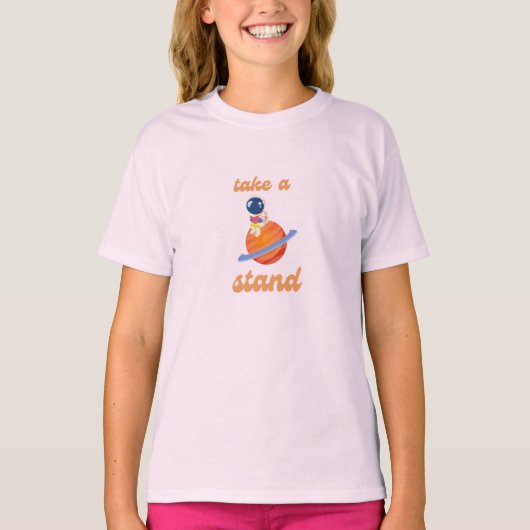 Neem een standpunt Astronaut Kinderen T-shirt | Ru (Voorkant)
