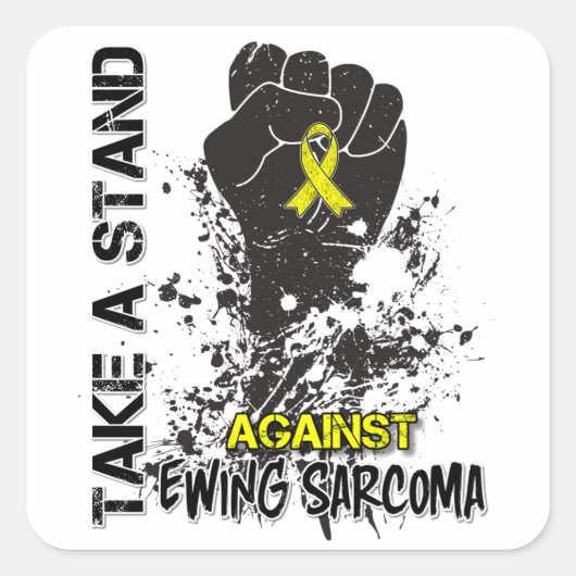 Neem een standpunt in tegen Ewing Sarcoma Vierkante Sticker (Voorkant)