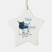 Neem een stoel keramisch ornament (Rechts)
