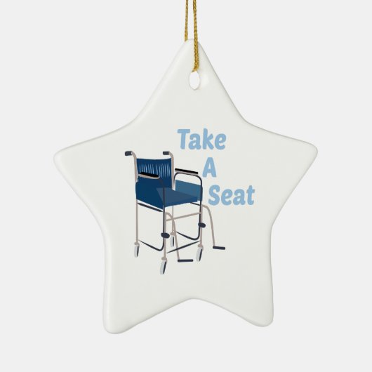 Neem een stoel keramisch ornament (Rechts)