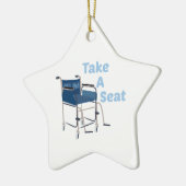 Neem een stoel keramisch ornament (Links)