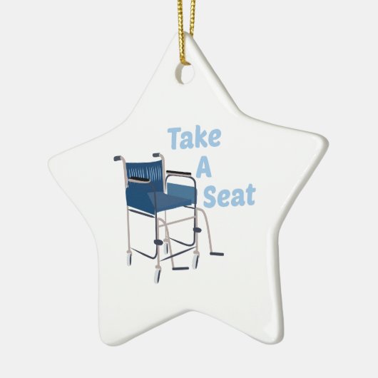 Neem een stoel keramisch ornament (Links)