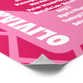 Neem een stoel Roze Magenta Retro Boho Arch Style Poster (Hoek)