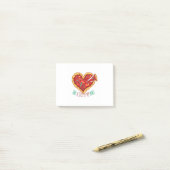 Neem een stukje van mijn Pizza Heart Post-it® Notes (Op bureau)