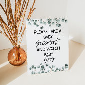 Neem een Succulent Baby shower Favor Sign Reclamebord Met Voetstuk