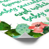 Neem een Succulent Baby shower Teken naar huis Poster (Hoek)