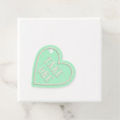 "Neem één" Tea Party Green Heart gepersonaliseerd Bedankjes Labels (In situ)