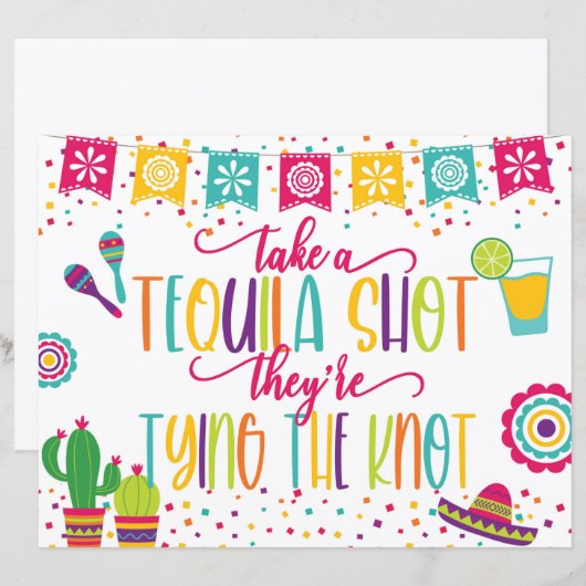 Neem een Tequila-schok die ze de knoop vastbinden. (Voorkant / Achterkant)