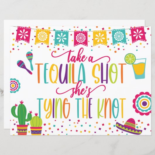 Neem een Tequila Shot die ze de Knot-plaat vastbin (Voorkant / Achterkant)