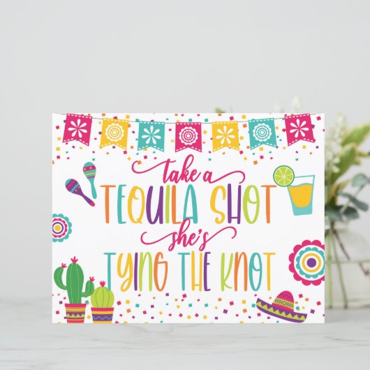 Neem een Tequila Shot die ze de Knot-plaat vastbin (Staand voorkant)