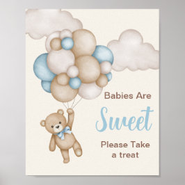 Neem een traktatie Teddy Bear teken Poster