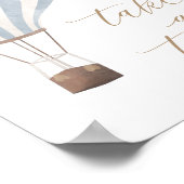 Neem een Treat Blue Hot Air Ballon Baby shower Sig Poster (Hoek)