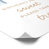 Neem een 'Treat Rainbow Birthday'-teken Poster (Hoek)