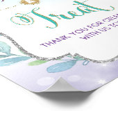 Neem een Treat Sign Meermin Verjaardag Baby Shower Poster (Hoek)