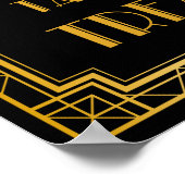 Neem een Treat Weddenschap | Gatsby Art Deco Poster (Hoek)
