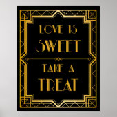Neem een Treat Weddenschap | Gatsby Art Deco Poster (Voorkant)