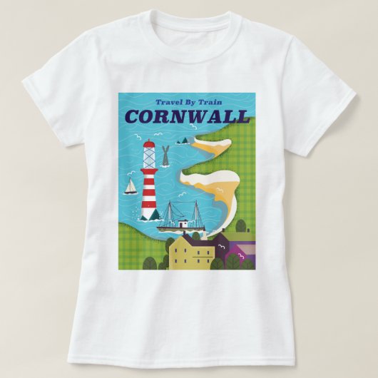 Neem een trein naar Cornwall T-shirt (Design voorkant)
