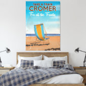 Neem een trein naar Cromer reisposter. Canvas Afdruk (Insitu (Slaapkamer))