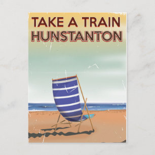 Neem een trein naar het poster van het vintage-jag briefkaart