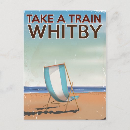 Neem een trein naar Whitby vintage-poster Briefkaart (Voorkant)