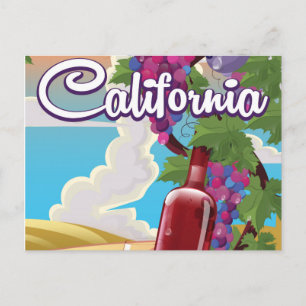 Neem een trip! Californië vintage wijn reisposter Briefkaart