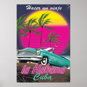 Neem een trip naar Cuba reto 1985 poster