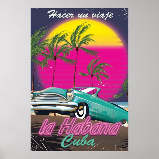 Neem een trip naar Cuba reto 1985 poster (Voorkant)
